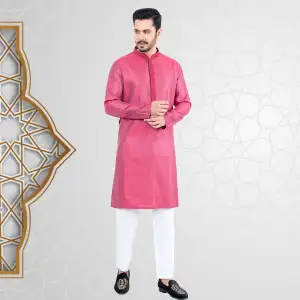 Lubnan Mens Regular Fit Indian Fabrics Panjabi